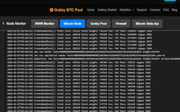 Bitcoin node activity crop