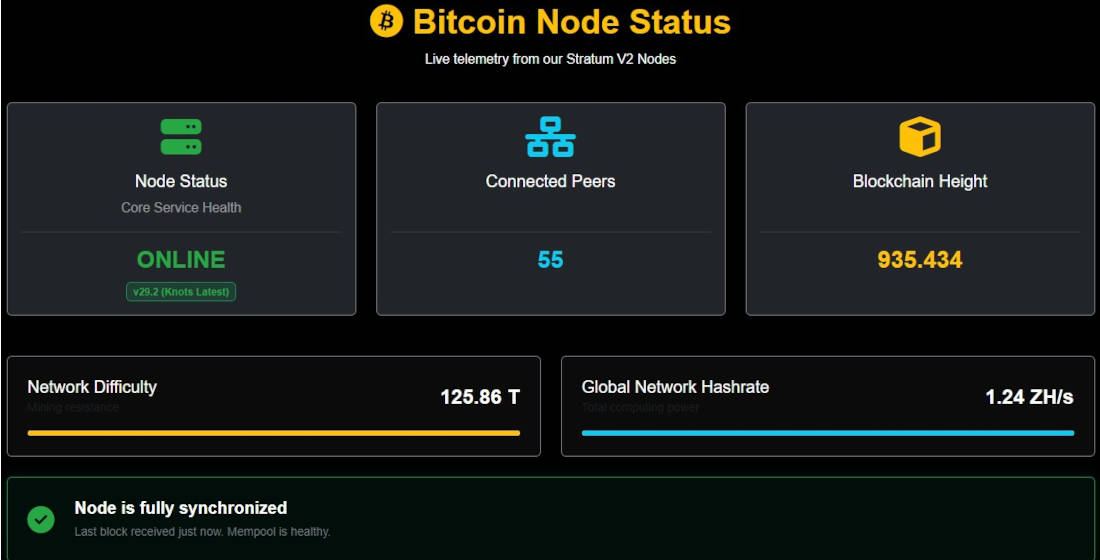 bitcoin Node Status
